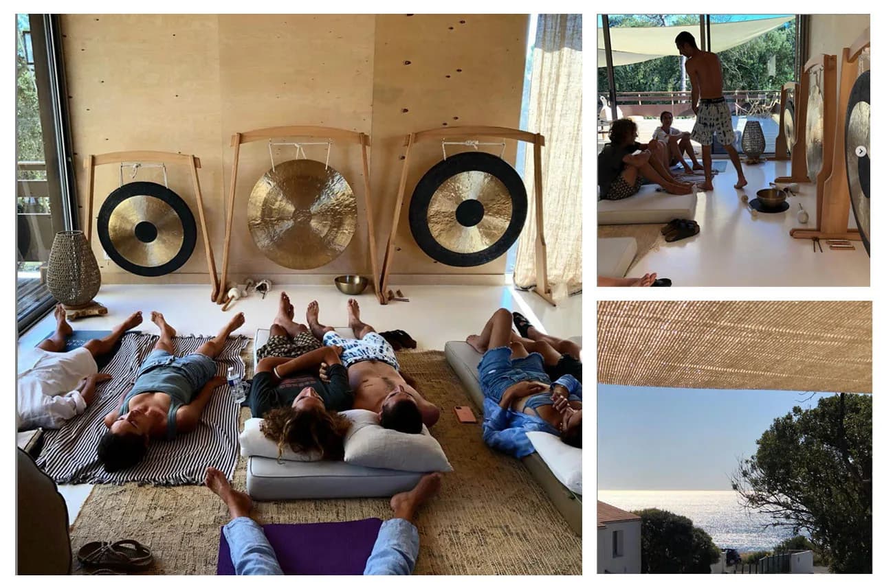 Bain de gongs à la Villa Cayola